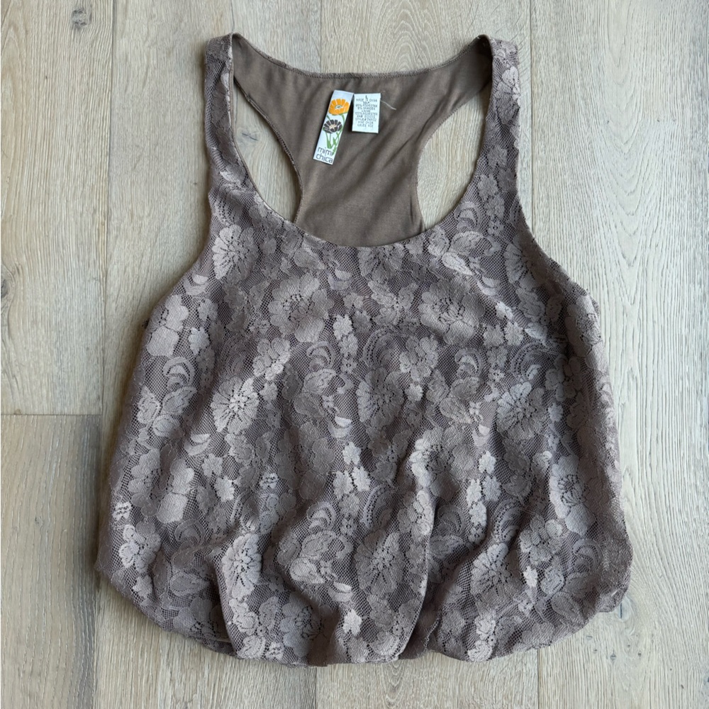 Mimi Chica Lace Racerback Tank